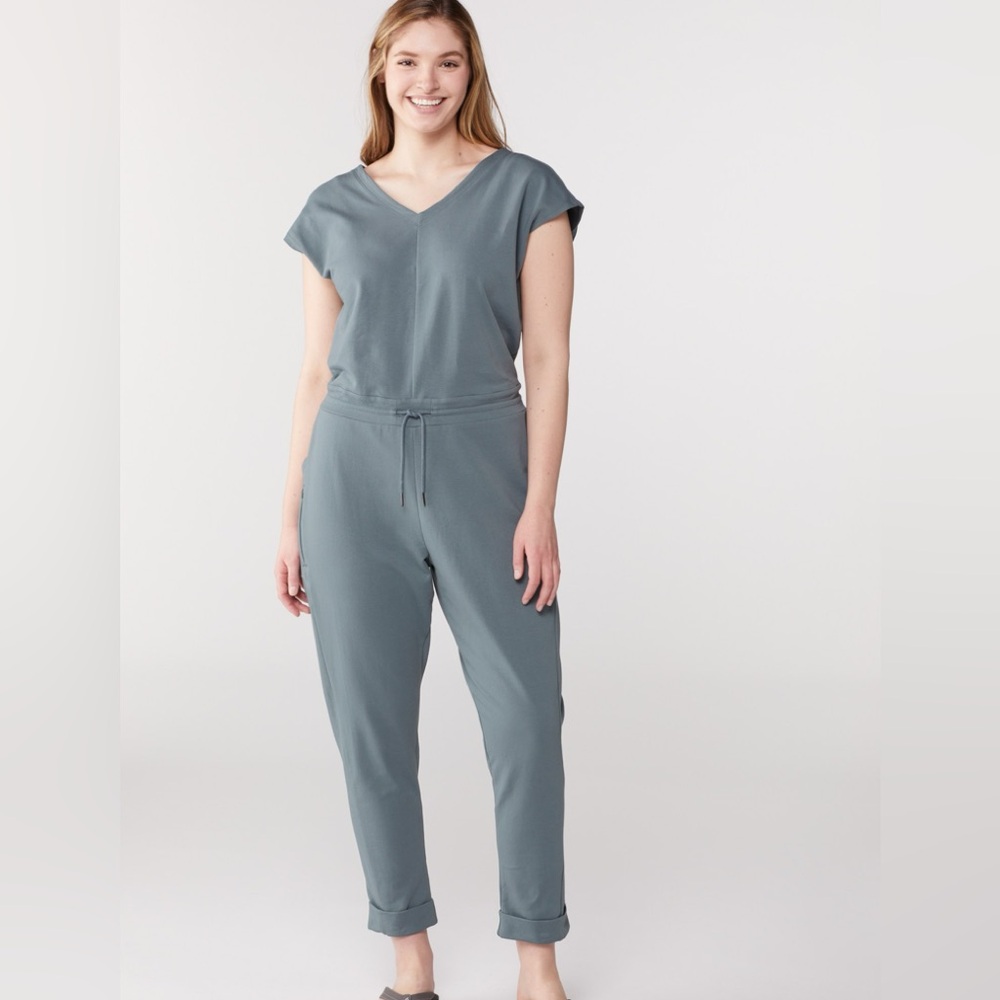 Patagonia Slate Blue V-Neck Jumpsuit